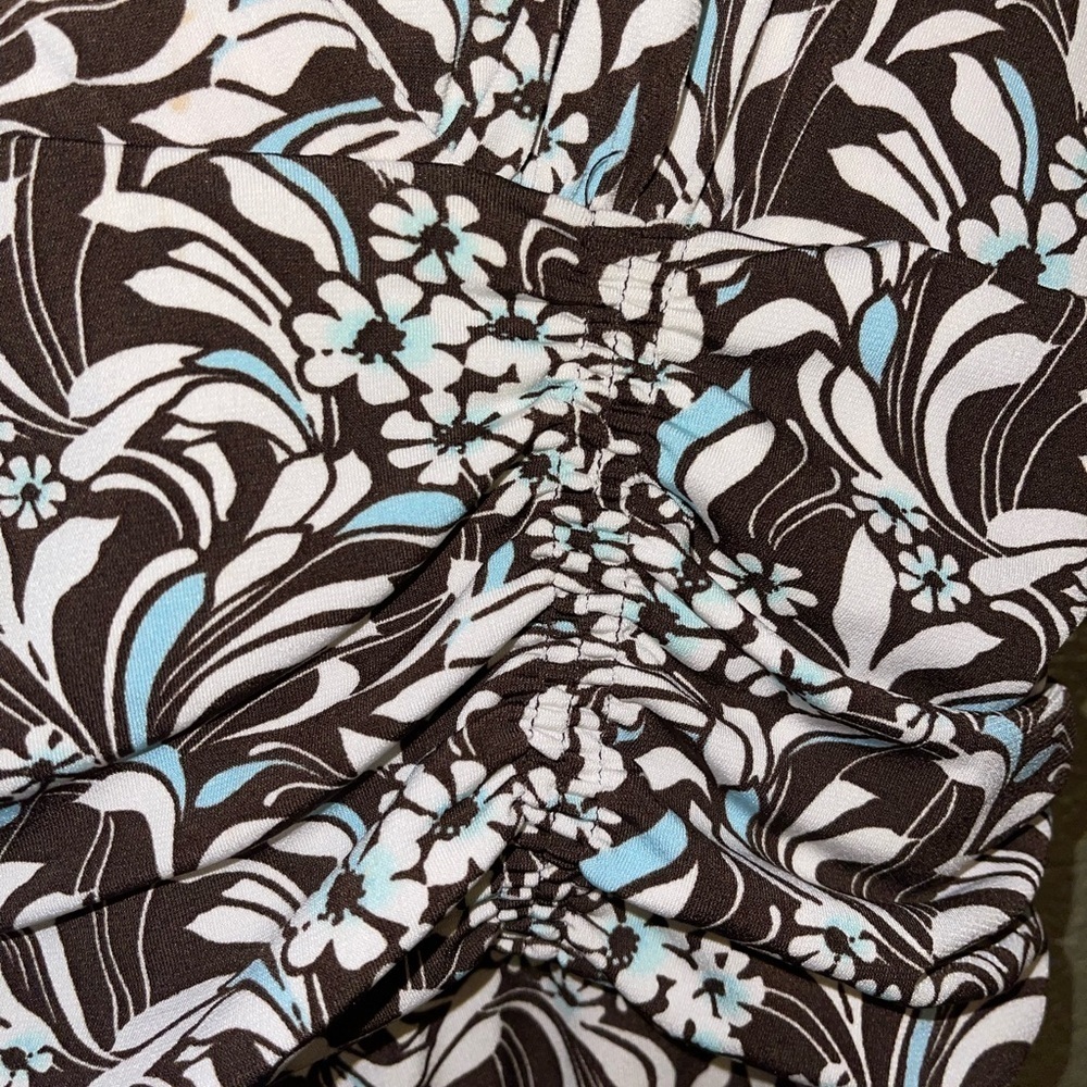 Cato Brown and White Floral Midi Dress - Picture 4 of 5